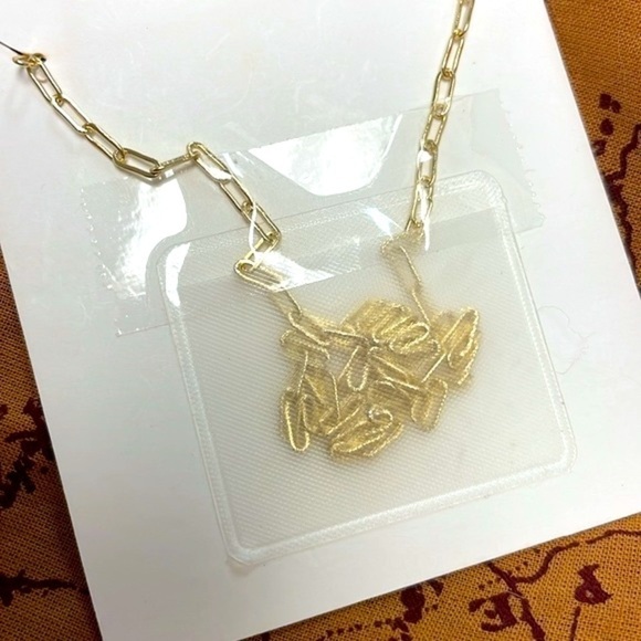 Brand New La Meno 18K Gold Plated Cross Chain Necklace Crystals Christian - Picture 10 of 12